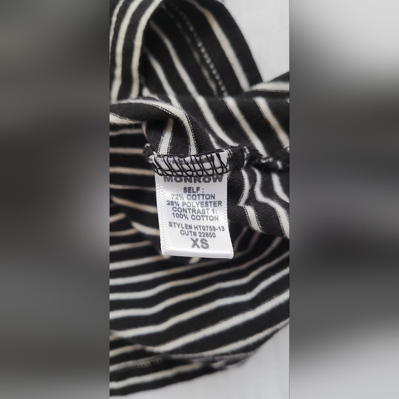NWT! Cotton Striped Narrow Tank by Monrow Women's Size XS - Picture 7 of 10